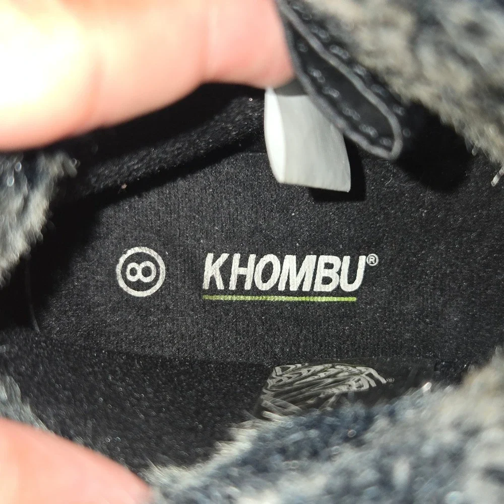 Khombu Lindsey Black Suede Faux Fur Trim Winter Ankle Boots Womens Size 8M
